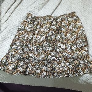 Rachel Zoe Black and White Floral Mini Skirt